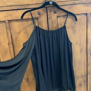 Black Cold Shoulder Blouse